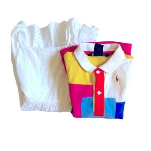 Lot of 2 Ralph Lauren Girls Dress Sz 18M